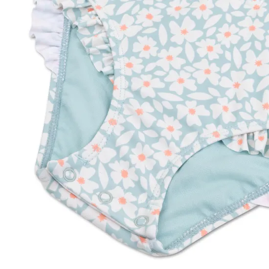 Kinder-Bademode für Mädchen mit langen Ärmeln, LSF 50+, Florish Green Swim Essentials