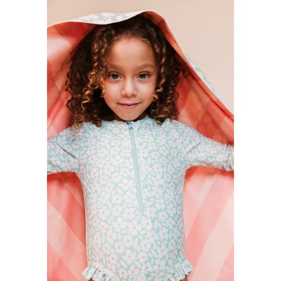 Kinder-Bademode für Mädchen mit langen Ärmeln, LSF 50+, Florish Green Swim Essentials