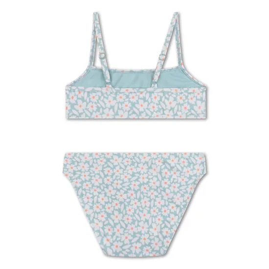 Kinder Bademode Mädchen Bikini mit LSF 50+ Florish grün Swim Essentials