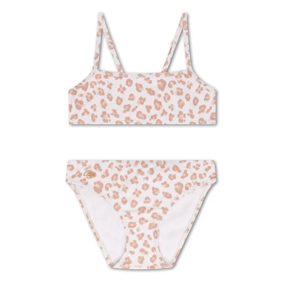 Kinder Bademode Mädchen Bikini mit LSF 50+ Leopard beige | Swim Essentials