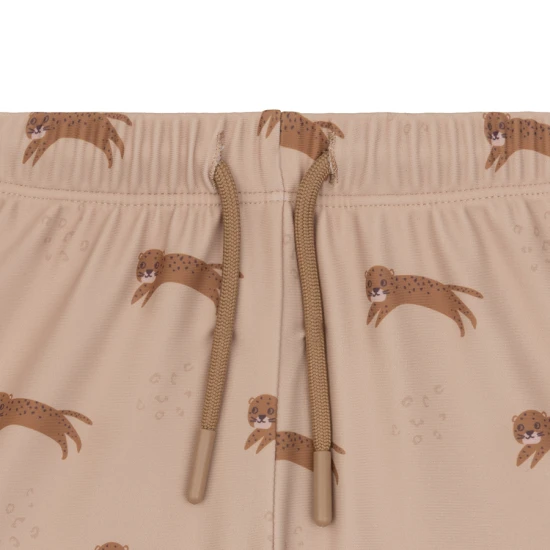 Bademode-Boxershorts mit LSF 50+ Brauner Leopard Swim Essentials