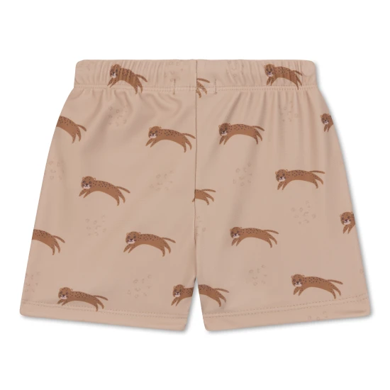 Bademode-Boxershorts mit LSF 50+ Brauner Leopard Swim Essentials