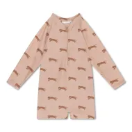 Badeanzug-Overall mit LSF 50+ Brauner Leopard