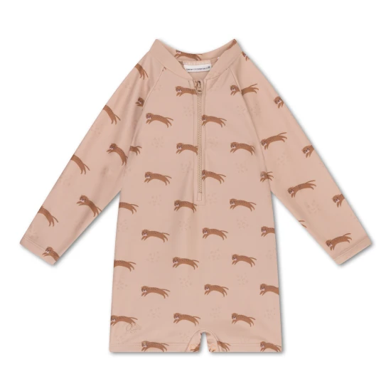 Badeanzug-Overall mit LSF 50+ Brown Leopard Swim Essentials