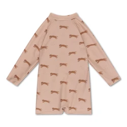 Badeanzug-Overall mit LSF 50+ Brauner Leopard