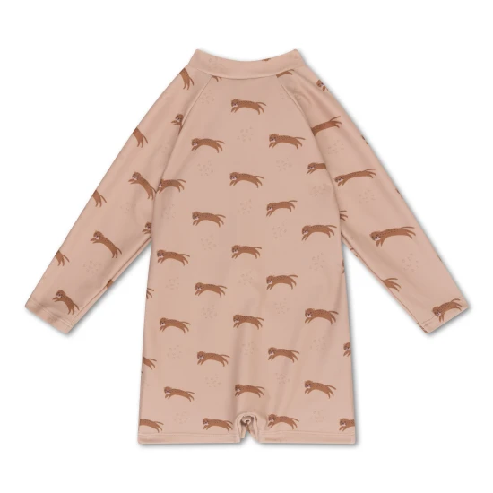 Badeanzug-Overall mit LSF 50+ Brown Leopard Swim Essentials