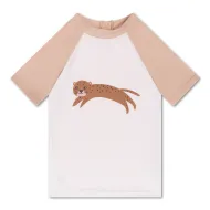 Schwimmshirt mit UPF 50+ Brauner Leopard