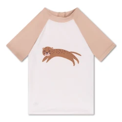 Schwimmshirt mit UPF 50+ Brauner Leopard