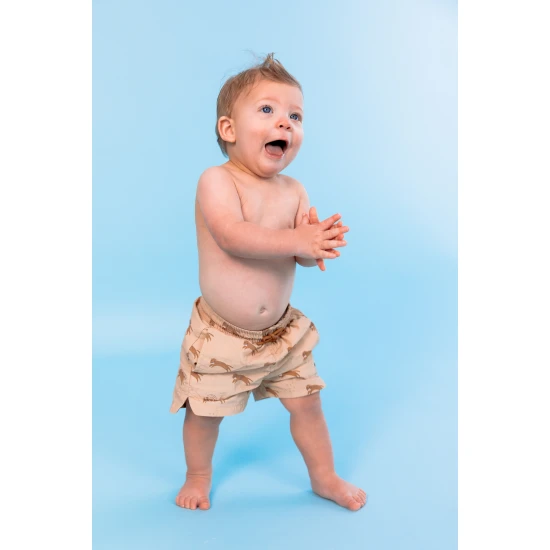 Badeshorts für Kinder und Jungen mit LSF 50+ Brown Leopard Swim Essentials