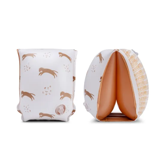 Aufblasbare Swim Essentials Brown Leopard-Fäustlinge für Kinder, ideal zum Schwimmen im Pool und am Meer