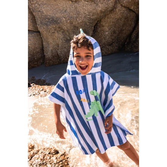 Dino Swim Essentials Kinder-Handtuchponcho mit Kapuze