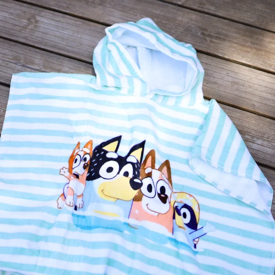 Bluey Swim Essentials Kapuzenhandtuchponcho für Kinder