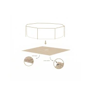 Bodenschutzplane für runden Pool Essence Sand