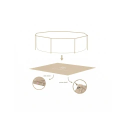 Bodenschutzplane für runden Pool Essence Sand
