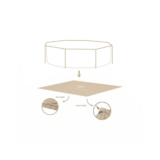 Bodenschutzplane für runden Pool Essence Sand