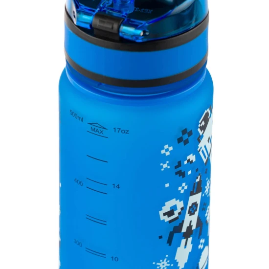 Space Game 500 ml Tritan-Trinkflasche mit praktischem Verschluss und fröhlichem Motiv.
