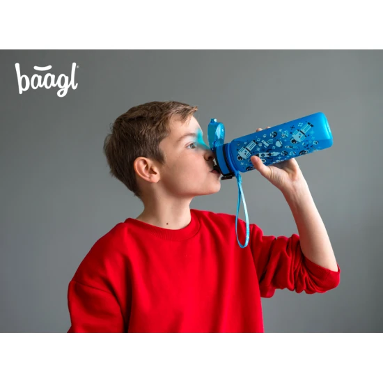 Space Game 500 ml Tritan-Trinkflasche mit praktischem Verschluss und fröhlichem Motiv.