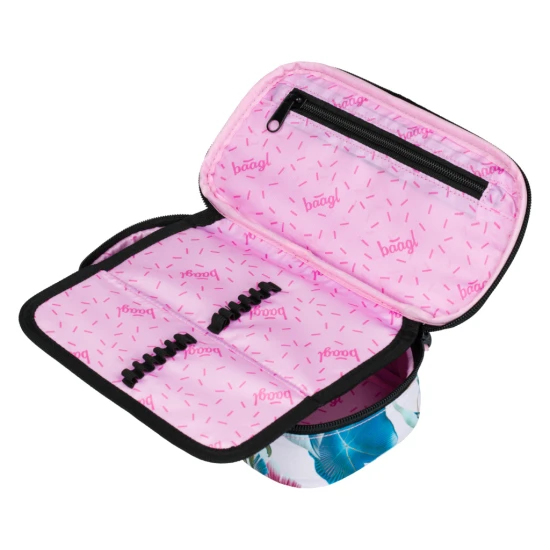 Das Federmäppchen Etui Leafs mit modernem Design und praktischen Funktionen ist ideal für die Organisation von Schulbedarf.