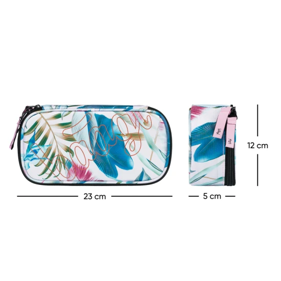 Das Federmäppchen Etui Leafs mit modernem Design und praktischen Funktionen ist ideal für die Organisation von Schulbedarf.