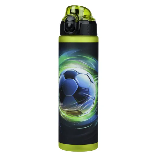 Tritan-Flasche Football 700 ml mit verschließbarem Deckel und Schlaufe