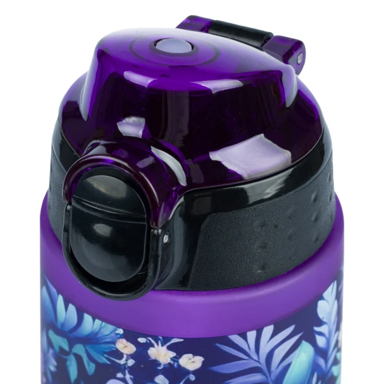 Tritanflasche Jungle Panda 700 ml mit verschließbarem Deckel und Schlaufe.