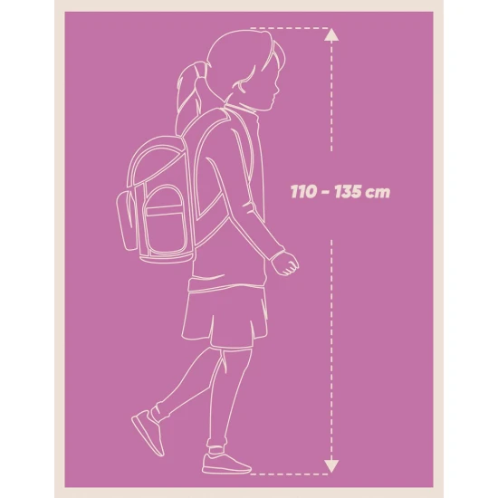 Regenbogenrosa Schultasche der Marke BAAGL