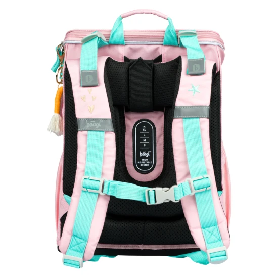 Regenbogenrosa Schultasche der Marke BAAGL