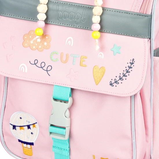 Regenbogenrosa Schultasche der Marke BAAGL