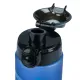 Tritanflasche Ocean Blue 700 ml mit praktischer Schlaufe und verschließbarem Deckel.