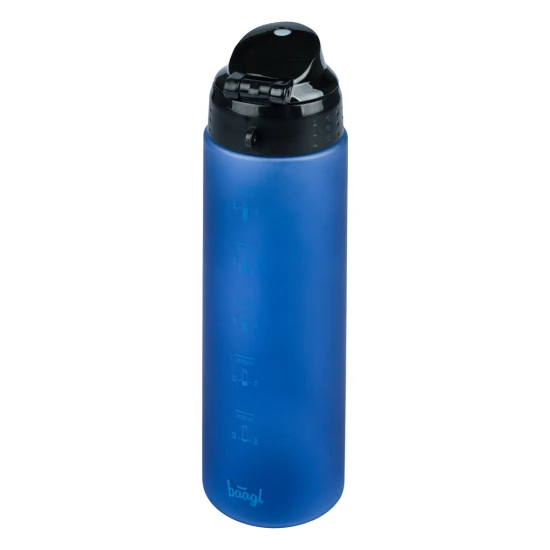 Tritanflasche Ocean Blue 700 ml mit praktischer Schlaufe und verschließbarem Deckel.
