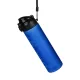 Tritanflasche Ocean Blue 700 ml mit praktischer Schlaufe und verschließbarem Deckel.