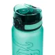 Tritanflasche Grün 800 ml mit Schlaufe und verschließbarem Deckel - ideal für Schulgetränke.