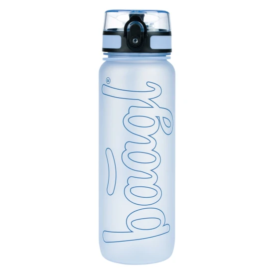 Tritanflasche Dast Blue 800 ml mit verschließbarem Deckel und Sieb für Fruchtgetränke – ideal für Schule und Ausflüge.