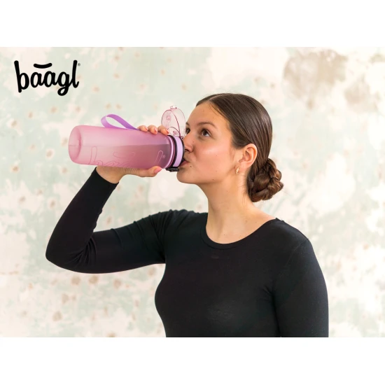 Tritanflasche Lavendel 800 ml mit verschließbarem Deckel und Sieb – ideal für Fruchtlimonaden und Heißgetränke.