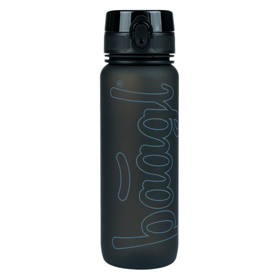 Tritan-Flasche Schwarz 800 ml mit Schlaufe und Sieb, ideal für Schule, Sport und Ausflüge, frei von BPA, PVC und Phthalaten.