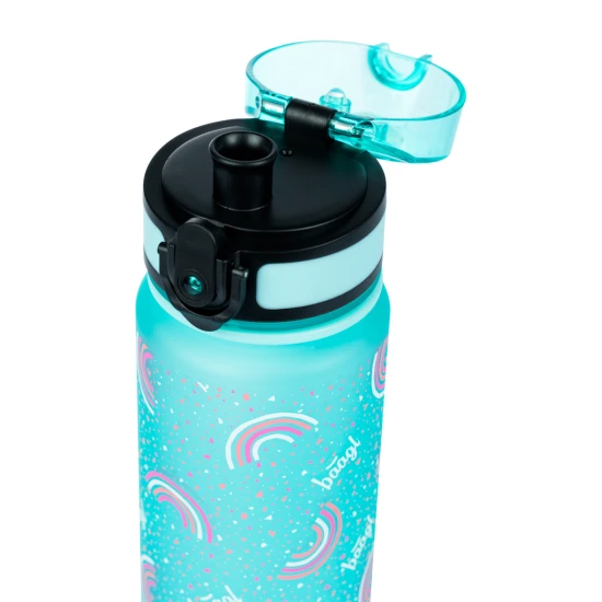 Tritan-Flasche für Kinder mit dem Regenbogen-Motiv der Marke BAAGL