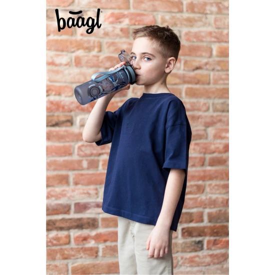 Tritan-Flasche für Kinder mit Roboter-Motiv der Marke BAAGL