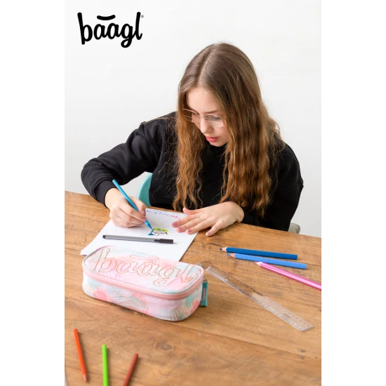 Federmäppchen etui Sunset mit modernem Design und praktischen Funktionen, ideal für die Organisation von Schulbedarf.