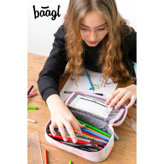 Federmäppchen etui Sunset mit modernem Design und praktischen Funktionen, ideal für die Organisation von Schulbedarf.