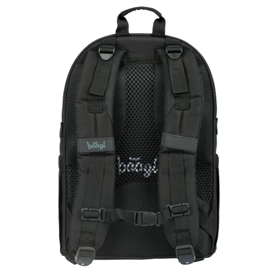 Skate Darkness Schulranzen - ergonomischer Rucksack mit Skateboard-Gurten, reflektierenden Elementen und Laptopfach