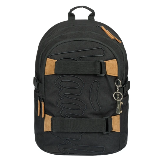 Skate Darkness Schulranzen - ergonomischer Rucksack mit Skateboard-Gurten, reflektierenden Elementen und Laptopfach