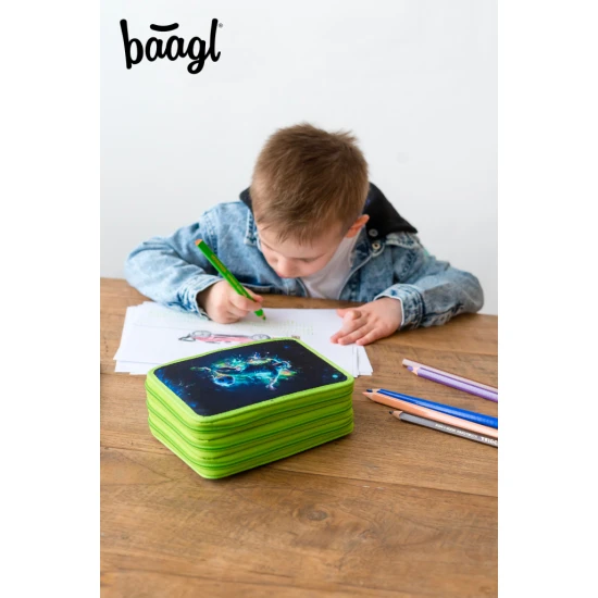 Federmäppchen 3-Fach Fußballspieler