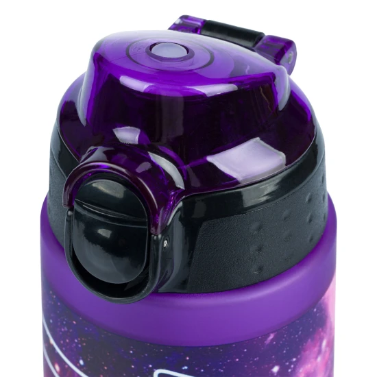 Tritan-Flasche Galaxy 700 ml mit Schlaufe und verschließbarem Deckel, ideal für Getränke in der Schule, auf Reisen und beim Sport, BPA- und phthalatfrei.
