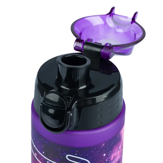 Tritan-Flasche Galaxy 700 ml mit Schlaufe und verschließbarem Deckel, ideal für Getränke in der Schule, auf Reisen und beim Sport, BPA- und phthalatfrei.