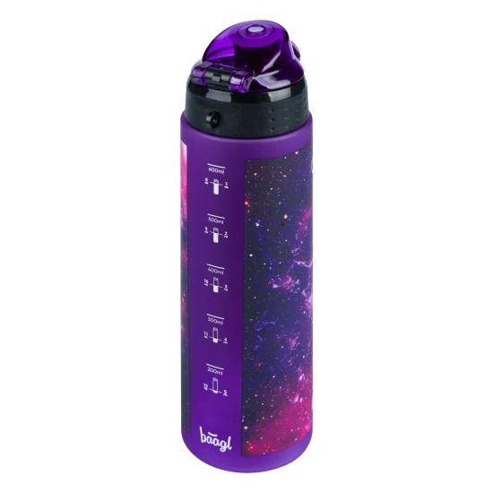Tritan-Flasche Galaxy 700 ml mit Schlaufe und verschließbarem Deckel, ideal für Getränke in der Schule, auf Reisen und beim Sport, BPA- und phthalatfrei.