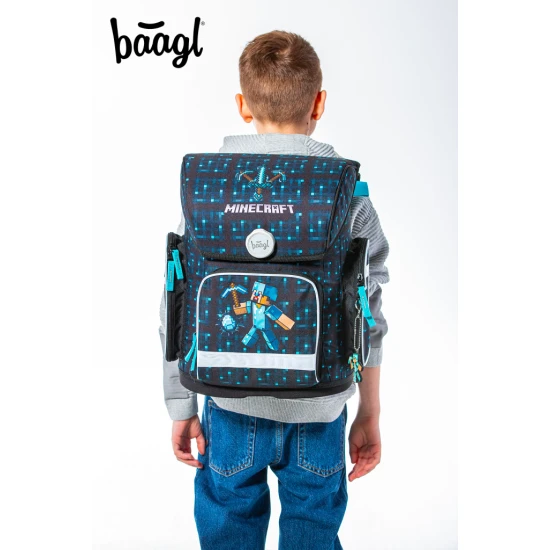 Schultasche Ergo Minecraft Blue Axe