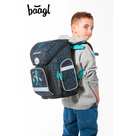 Schultasche Ergo Minecraft Blue Axe