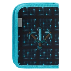 Federmäppchen 1-Fach Minecraft Blue Axe