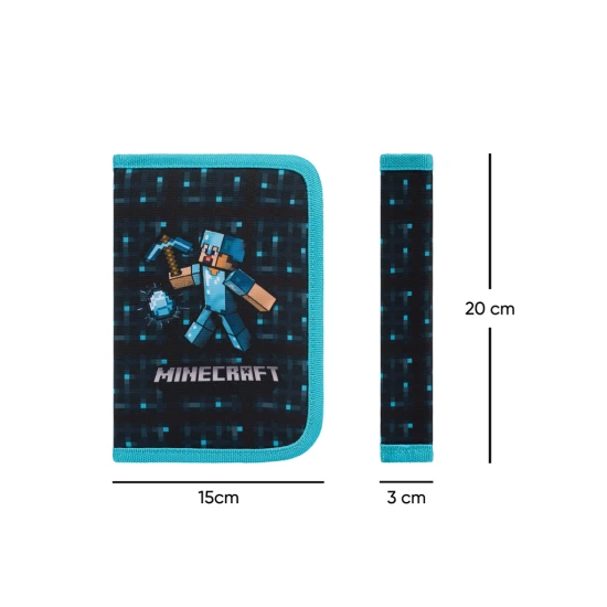 Federmäppchen 1-Fach Minecraft Blue Axe