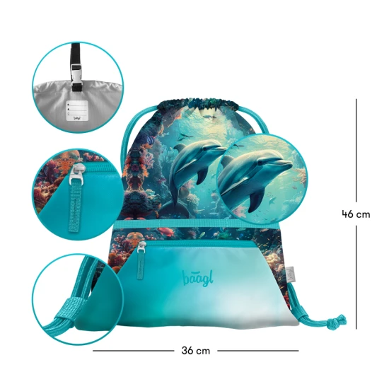 Turnbeutel Delphin